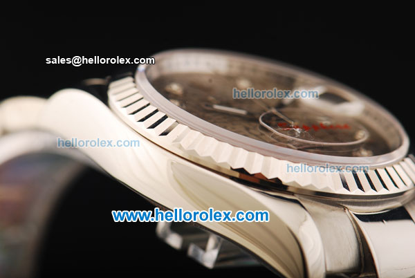 Rolex Datejust Automatic Movement Steel Case with Diamond Markers and Steel Strap - Click Image to Close